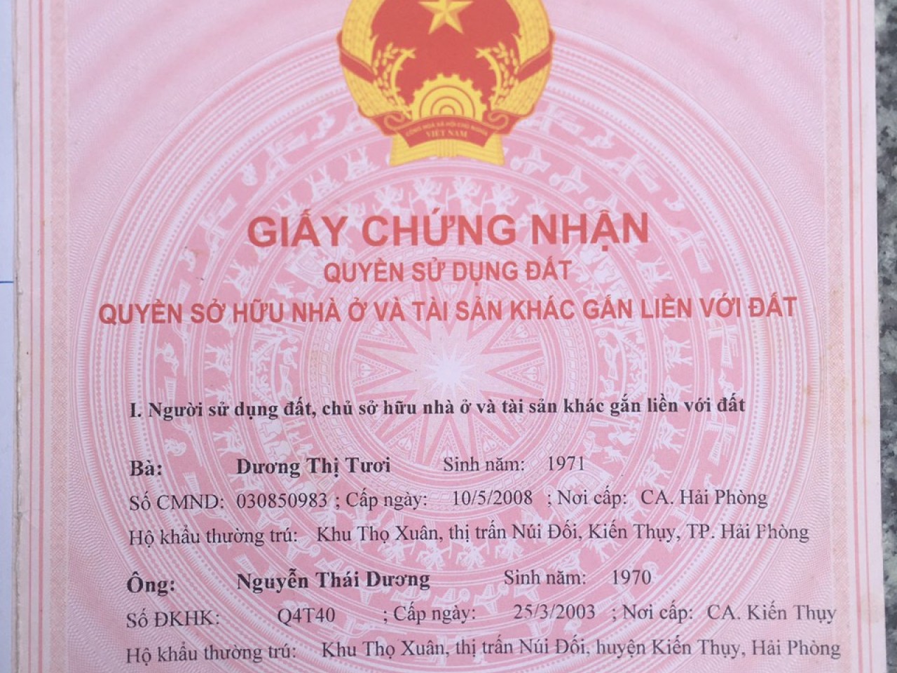 Bán đất lô 21 Núi Đối - Kiến Thụy